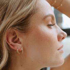 These sweet and delicate hoops are your newest addition to your earring collection! Simple and effortless, our Goldie Hoops are a favorite for everyday style. You can leave these in and always feel dressed for the right occasion - you can even buy charms from our Charm Bar to create a customized look! DETAILS Available in 14k Gold Fill or Sterling Silver 10mm, 14mm, 16mm or 24mm diameterChoose between a single earring or a pair. Hypoallergenic and water-proof Country Bands, Entertainment Bar, Spring Jewelry, Earring Sale, Single Earring, Ring Size Guide, Earrings Collection, Star Necklace, Mothers Day Cards