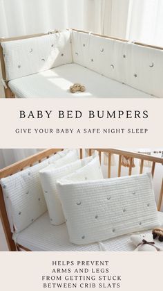 the baby bed bumpers give your baby a safe night sleep position and help keep them comfortable