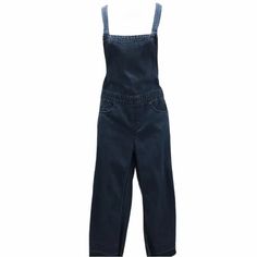 Universal Threads Raw Wide Legged Hem Super Cute Tie In The Back Size 8 Regular New With Tags Overalls Blue, Jean Overalls, Denim Overalls, Universal Thread, Blue Dark, Tie Backs, Tie Back, Overalls, Color Blue