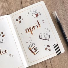 ✨ Creat & Journal ✨ on Instagram: “April Spread ☕️✨ Stay home and stay safe!  #bulletjournaling #bulletjournal #bujo #coffee #bujoinspiration #bujoideas #bujospread…” #coffeebulletjournal Coffee Themed Bujo, Coffee Bujo Theme, Bujo Coffee Theme, Month Journal Ideas, Bullet Journal Coffee Theme, Coffee Bujo, April Spread, April Bullet Journal Ideas, Coffee Journal