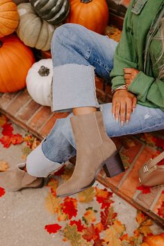 - These booties run more true to size - Heel Height: 3 inches Campfire Stories, Trending Now, Waffle Knit, Bootie, Leg Jeans, Heel Height, High Waisted, Running, Heels