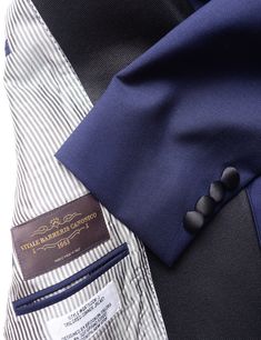 When you want to stand out a little at a black-tie function, this wool/mohair tuxedo in ink blue has you covered. The crisp fabric drapes beautifully, and the vibrant navy color will allow you to stand out in a sea of black tuxes. FABRIC AND TRIMS: 73% Wool 27% Mohair woven in Italy by Vitale Barberis Canonico Medium weight SEASONALITY: Suitable for year-round use in most climates COLOR: Ink Blue - A rich, vibrant blue. Slightly brighter than navy blue. BUTTONS: Covered in accent fabric ACCENT F Shawl Collar Tuxedo, Best Umbrella, Tuxedo Shirts, Ink Blue, Suits For Sale, Tuxedo Jacket, Color Ink, Draped Fabric, Tailored Pants