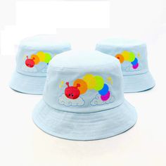 57.5-58cm hat size Embroidered design Cotton material Rainbow Hat, Rainbow Hats, Summer Story, Event Calendar, Embroidered Design, Say Hi, Hat Sizes, Caterpillar, Cotton Material