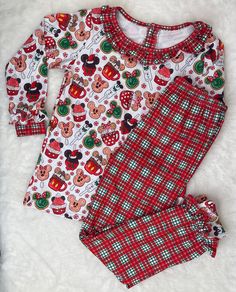 Material :Milk silk Preorder If you order with other stock items,we will need ship together when this item finished Girls Christmas Pajamas, Winter Romper, Pajama Outfit, Boys Christmas Outfits, Pumpkin Outfit, Checkered Pants, Pajama Outfits, Christmas Cartoon