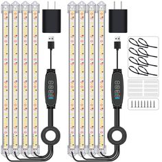 three different types of leds with wires attached to them