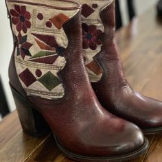 Never Worn Freebird Boots. Bohemian Leather Heeled Boots For Fall, Fall Bohemian Leather Heeled Boots, Bohemian High Heel Leather Boots, Freebird Shoes, Freebird Boots, Freebird By Steven, Boots Booties, Cowboy Boots, Bootie Boots