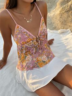 girly summer outfits, fashion, summer, clothing idea, picnic outfit, inspo, grad party outfit, girly outfit, summer bucket list, shopping, Summer fits, beach vacations, Euro Summer, Flower top , italian dream outfit, picture ideas, Back to school, fit ideas Flowered Top Outfit, Cute Summer Outfits For Vacation, Tropical Outfit Party, Boho Beach Outfit Ideas, Staple Fashion Pieces, Girly Vacation Outfits, Cute Summer Outfits Vacation, Soft Earthy Aesthetic Outfit, Free Spirit Outfit Ideas