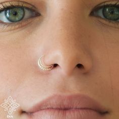 Crescent Nose Ring Hoop 14k solid gold Nose Piercing Moon Nose | Etsy Nose Practice, Nose Ring Double, Moon Nose Ring, Nose Ring Ideas, Boho Nose Ring, Silver Nose Hoop, Gold Nose Piercing, Double Nose Ring, Fall Eye Makeup