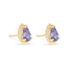 10K Solid Yellow Gold Blue Sapphire: Approx 1ct Earring size: 6mm x 8mm Ear post and friction back Please note that all stones are unique and colors will vary slightly Sold as Pairs Sapphire Pear-shaped Gemstone Jewelry, Pear-shaped Sapphire Gemstone Jewelry, 14k Gold Gemstones For Jewelry Making, Yellow Gold Tanzanite Jewelry With Gemstone Accents, Fine Jewelry Sapphire Birthstone Gemstones, Fine Jewelry With Tanzanite Gemstone Accents, Fine Jewelry Tanzanite With Gemstone Accents, Yellow Gold Teardrop Gemstone, Teardrop Tanzanite Jewelry In Yellow Gold