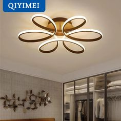 modern led ceiling light fixture with circular shape for living room / dining room, bedroom