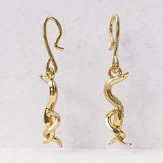 c elegans earrings render in 14K gold plated brass by ontogenie C Elegans, Muscle Atrophy, International Space Station, Zero Gravity, Space Station, Gold Plated Silver, Gold Plate, Jewelry Design, Brass