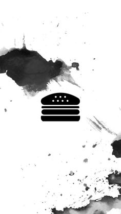 a black and white image of a hamburger