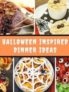 halloween inspired dinner ideas with text overlay