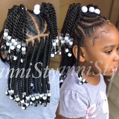 Braids And Beads, Cabello Afro Natural, Natural Hairstyles For Kids, Girls Natural Hairstyles, Girls Hairstyles Braids