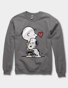 Large Graphic On Front. Crew Neck. Long Sleeve. 50% Cotton 50% Polyester. Machine Wash.this Item Is Unisex Fit And Sizing.officially Licensed.this Item Is Made To Order And May Take A Few Extra Days To Process. All Other Products In Your Order Will Be Shipped Separately. | Peanuts Snoopy Charlie Hug Unisex Crewneck Sweatshirt Snoopy Sweaters, Snoopy Sweater, Evening Prayer, Peanuts Snoopy, Crewneck Sweatshirt, Apparel Accessories, Peanut, Crew Neck Sweatshirt, Snoopy