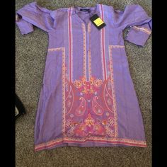 Pakistani Top Brand New Size Medium Brand Khaadi Festive Purple Tunic Dress, Purple Long Sleeve Spring Tunic, Purple Long Sleeve Tunic For Spring, Summer Fitted Kurta With Printed Design, Summer Fitted Printed Kurta, Casual V-neck Kurta For Spring, Purple Summer Festive Kurta, Summer Festive Purple Kurta, Purple Festive Dress For Summer