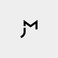 the letter jm is made up of two letters, one in black and white