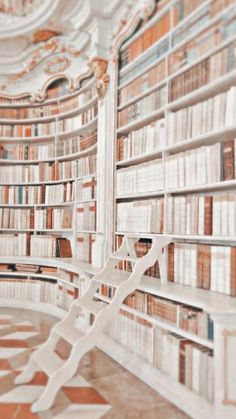 a room filled with lots of white books