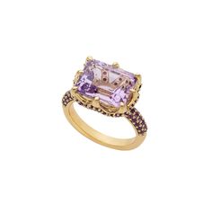 Indulge in the smooth richness of a double shot of pink amethyst with this luscious cocktail ring. Wear it to style a casual day look or let it radiate as a single statement piece with an elegant outfit. Gemstone Pink Amethyst Weight 7.20ct Material 9ct Yellow Gold Variants 9ct Yellow/White Gold with Various Combinations of Stones Pink Amethyst Ring In Fine Jewelry Style, Luxury Yellow Gold Amethyst Ring, Pink Amethyst Ring In 14k Gold, Pink 14k Gold Amethyst Ring, 14k Yellow Gold Polished Amethyst Ring, Amethyst Cocktail Ring, Hot Jewelry, Ring Sale, Pink Amethyst