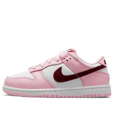 (GS) Nike Dunk Low 'Triple Pink' DH9765-600 - KICKS CREW Pink Sneakers With Contrast Sole For Streetwear, Sporty Pink Leather Sneakers, Pink Leather Sneakers With Rubber Sole, Pink Skate Shoes With Contrast Sole For Streetwear, Pink Leather Sneakers For Streetwear, Pink Skate Shoes With Contrast Sole For Sports, Pink High-top Leather Skate Shoes, Pink Leather Skate Shoes For Streetwear, Pink Skate Shoes With Rubber Sole And Round Toe