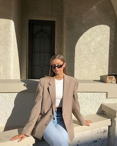 Pijamas Women, Neutral Outfits, Casual Chique, Beige Outfit, Fall Inspiration, Model Style, Winter Trends, Mode Inspo, Blazer Outfits