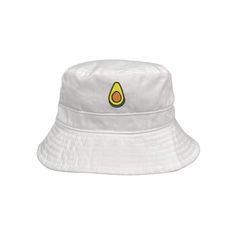 Avocado embroidered white bucket hat - DSY Lifestyle Bucket Hat Fashion, Designer Bucket Hats, Embroidered Bucket Hat, Bucket Hat White, Black Bucket Hat, Types Of Hats, Black Bucket, Accessories Ideas, Beach Picnic