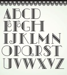 an old fashioned type of font that has been drawn in black and white, with the letters