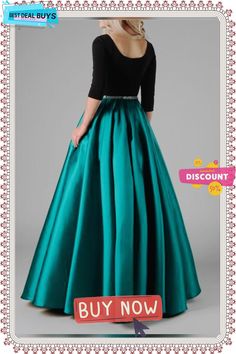 Maxi Dress Swing Daily Color-block Dress Long Sleeve Color Block Party Dress, Green Color Block Party Dress, Color Block Long Sleeve Party Dress, Elegant Color Block Party Dress, Elegant Evening Color Block Dress, Elegant Color Block Evening Dress, Green Grad Dress, Lds Prom Dresses, Modest Prom Gowns