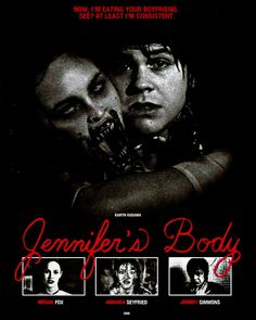 a movie poster for the film jenny's body with two women hugging each other