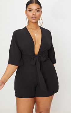 Plus Size Dresses Australia, Rompers Womens Jumpsuit, Look Plus Size, Black Playsuit, Plus Size Romper, Romper Outfit, Plus Size Jumpsuit, Plus Size Kleidung, Curvy Girl Outfits