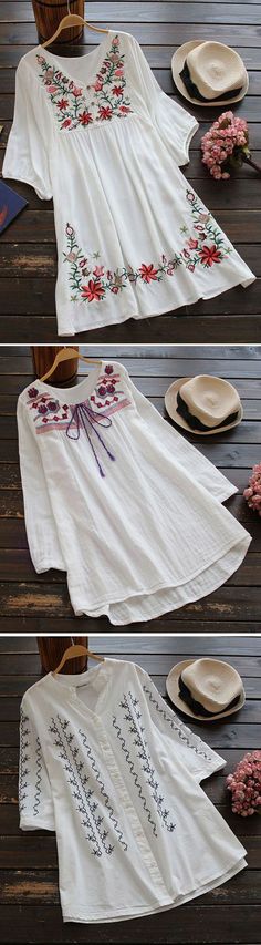 Sun's out, bums out! Who needs a dress when you can want that fashion trends. Perfect for packing away on your next vacay! Pick it up at Cupshe.com ! Embroidered Dresses, Estilo Hippie, Mode Boho, Skirt Maxi, Hippie Dresses, Dresses Summer, Looks Style, Boho Hippie, A Dress