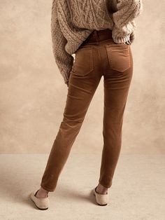 Mid-Rise Skinny Stretch-Corduroy Pant | Banana Republic Stretch Corduroy Bottoms For Winter, Winter Corduroy Fitted Jeans, Here There And Everywhere, Corduroy Pant, Fashion Wishlist, Raw Material, Corduroy Pants, Ankle Length, New Product