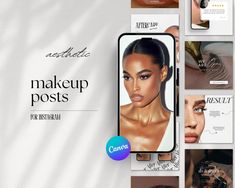 50+ Customizable Makeup Artist Instagram Posts - Perfect for Creating a Stunning Feed Are you a makeup artist looking to elevate your Instagram feed and showcase your work in a stylish and professional way? This bundle of 50+ makeup artist social media posts is exactly what you need! Designed with aesthetics in mind, these fully customizable templates are perfect for beauty professionals, influencers, and social media managers looking to save time and focus on growing their brand. When you purch Mua Instagram Feed, This Or That Makeup Edition, Makeup Artist Instagram Feed, Salon Social Media Posts, Beauty Salon Social Media, Makeup Artist Instagram, Artist Social Media, Salon Social Media, Makeup Artist Branding