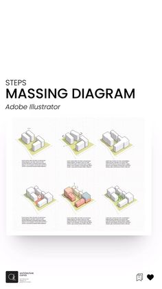 the steps to massing diagram for adobe