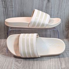 Women's Adidas Adilette Comfort Slides Sandals Bliss Orange Size 7 Real Light Peachy Color Be Sure To Check Out Our Others Before You Leave. ((( Smoke Free/Pet Free Reselling Home )))) You Are Viewing An Item That Is Used/Pre-Owned (Unless Listed As New Or New With Tags) Ask All Your Questions About The Item Before You Purchase. We Always Take Photos Of Every Angle, And May In Human Error Miss Tiny Flaws. Please Take The Time To Look At All Photos Provided And Read Listing In Its Entirety. Thank Adidas Slides Womens, Adidas Flip Flops, Craig And Karl, Adidas Sandals, Beige Sandals, Women Slides, Adidas Adilette, Slides Women, Slides Sandals