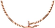 Juste un Clou necklacePink gold, diamonds Necklace Rose Gold, Necklace Rose, Fancy Jewellery, Rose Gold Diamonds, Rose Gold Necklace, Gold Set, Gold Gold, Brilliant Cut Diamond, Pink Gold