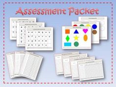 an assortment of worksheets with the words, numbers and shapes