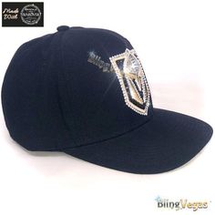 ★Best Seller! ★Most Popular! Steal the spotlight with these magnificent custom designed, BLING Swarovski crystal embellished Vegas Hats... they are truly a feast for the eyes. Our Blinged Out VGK items make the PERFECT GIFTS for those Vegas Sparkle Lovers in your life! ★ITEM: Fanatics Vegas Golden Knights Snapback Adjustable Hat in BLACK. Hat Details: ★ These Customized Vegas Golden Knights Caps have an adjustable snapback & are ponytail approved! ★ Showcases a raised HUGE Embroidered Team S Steal The Spotlight, Black Snapback, Shield Logo, Rhinestone Chain, Vegas Golden Knights, Golden Knights, Hats Snapback, Logo Black, Black Hat