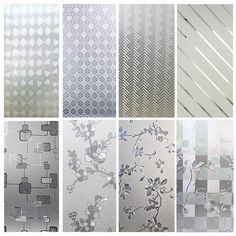 several different types of wallpapers with flowers and leaves on them, all in shades of silver