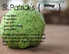 an advertisement for st patrick's day crafts with a green apple on the table