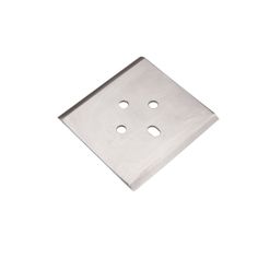 a metal plate with four holes on it