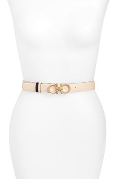 Reversible Gancini Calfskin Leather Belt#affiliatelink Salvatore Ferragamo Belt, Subtle Luxury, Luxury Belts, A Signature, Studded Belt, Fashion Wishlist, Ferragamo Belt, Macadamia, Leather Belts