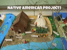 a native american project is shown with an image of a teepeel and other items