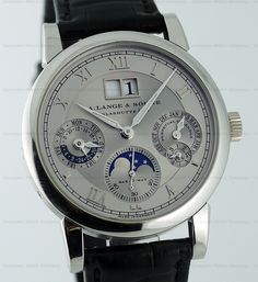 European Watch Company: A. Lange and Sohne Langematik Perpetual Platinum A Lange Sohne, Moonphase Watch, Mens Fashion Watches, Amazing Watches, Dream Watches, High End Watches, Expensive Watches, Perpetual Calendar, Fine Watches