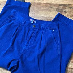 I’m Not Exactly Sure But Believe These Are An Older Style Of The Uo Beach Pants As These Do Not Have The Elastic Waistband That They Seem To Have Now. Wide Leg, Slouchy And Cropped Silhouette. Please Refer To Measurements: Waist- 16” Rise- 14” Hip- 23” Inseam- 26.5” Nwot Size 32 I’m Leaning Toward These Being Men’s Sizing But Can Definitely Be Unisex! Blue High Waist Corduroy Bottoms, High Waist Blue Corduroy Bottoms, Blue High-waist Corduroy Bottoms, Blue Corduroy Pants With Pockets, Casual Royal Blue Bottoms For Spring, Blue Corduroy Bottoms With Pockets, Blue Pants From Urban Outfitters For Spring, Urban Outfitters Blue Pants For Spring, Urban Outfitters Blue Spring Pants