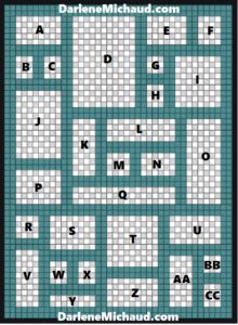 a crossword puzzle with letters and numbers