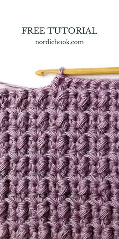 the crochet stitch is being worked on