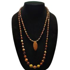 20" and 28" genuine mookaite and jasper necklaces. The 20" necklace has an orange agate pendant. There are also Czech glass crystals. A beautiful earthtone autumn necklace set. Mookaite is found in western Australia and contains all these colors naturally. See last photo of a 32 pound sample! Adjustable Multicolor Jasper Necklaces, Holistic Brown Necklace With Natural Stones, Jasper Natural Stones Necklace For Meditation, Spiritual Beaded Jasper Necklaces, Brown Jasper Gemstone Bead Necklaces, Brown Jasper Gemstone Bead Necklace, Brown Jasper Gemstone Beaded Necklace, Brown Agate Crystal Necklace With Natural Stones, Brown Jasper Necklace With Natural Stones