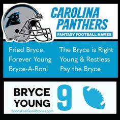 an advertisement for the football team called carolina panther's, featuring two different logos