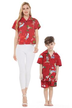 Miss Hawaii already? Keep the Hangover going! Another Classic printfrom Hawaii Hangover. This Mother and son (adult and boy) matching shirt and Aloha Shirt set has our copyrighted Santa Designs in 2 different colors. This shirt is made with 100% cotton, comfortable and yet low maintenance. As always, this shirt is well made with matching pocket on the left chest and coconut buttons. The shirt is packaged with an extra button for your convenience. Lady Aloha Shirt has a long zipper on the back, e Miss Hawaii, The Hangover, Mother And Son, Mother Son, Aloha Shirt, Matching Shirts, Holiday Collection, Matching Outfits, Low Maintenance